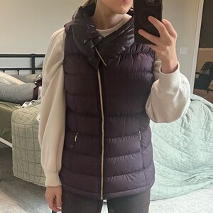 Purple/burgundy Athleta down filled vest size small